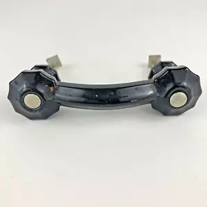 Antique Art Noveau Black Milk Glass Cabinet Pull 4" Furniture Drawer Handle - Picture 1 of 7