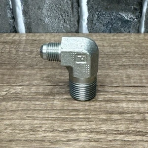 Parker 6-8 CTX-S Adapter Triple-Lok 90° Elbow Fitting JIC 37° Flare to NPTF MJIC - Picture 1 of 2