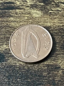 Ireland 1994 1 Penny Copper Plated Steel Coin Irish harp Stylized bird TK5766* - Picture 1 of 3