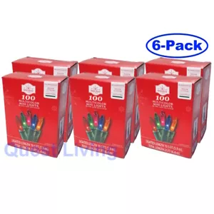 NEW Holiday Time 100 Stay-Lit Multi Color Christmas String Lights (Lot 6 Boxes) - Picture 1 of 5