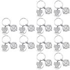  12 PCS Stainless Steel Motivational Keychain Stainless