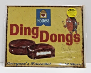 Vintage Hostess Ding Dong Everyone's Favorite Sold Here Metal Tin Sign 15" x 12" - Picture 1 of 2