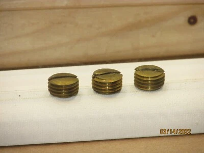 The listing is for:(3)Replacement BrassSet Screws forCopper Neutral Bars7/16"-20 - Image 1 of 4