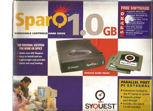 Vintage SyQuest SparQ 1.0 GB External Parallel Port - Vintage NEW OPEN BOX - Picture 1 of 5