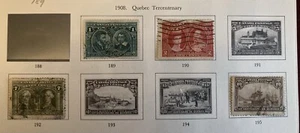 Canada 1908 Quebec Terc Used Stamps SG189/90,192,195 Value £200+ (lot A98/4) - Picture 1 of 5