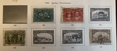 Canada 1908 Quebec Terc Used Stamps SG189/90,192,195 Value £200+ (lot A98/4) - Image 1 of 4