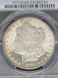 1880 S $1 Morgan Dollar PCGS MS64 DMPL - Picture 1 of 21
