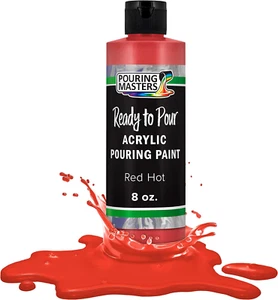 Hot Tamale Red Acrylic Ready to Pour Pouring Paint - Premium 8-Ounce Pre-Mixe... - Picture 1 of 1