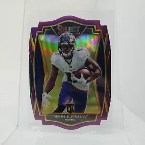 2020 Panini Select Rookie DEVIN DUVERNAY Premier Level Purple Prizm #177 Ravens - Picture 1 of 2