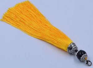 15cm Key Chian Pendants Ice Silk Lobster Clip Tassel Trim Craft Jewelry Making - Picture 1 of 17