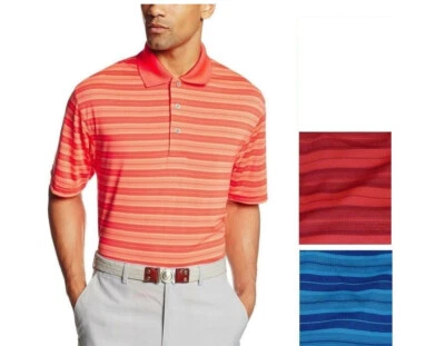 Men's Polo Shirt Pga Tour Golf Air Flux Short Sleeve Striped size S, L NEW - Image 1 of 4