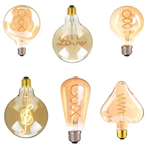 Antigua Palabra Decorativa Edison Bombillas LED Corazón/Estrella/Amor Lámpara Bombillas 4W E27 - Imagen 1 de 92