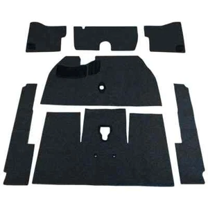 1965-1967 Deluxe VW Bug Sedan 7pc Carpet Kit w/o Footrest Charcoal 34-F1169-607 - Picture 1 of 2