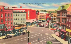 Piazza del Mercato, Bangor Maine PC vintage pubblicato - Foto 1 di 2