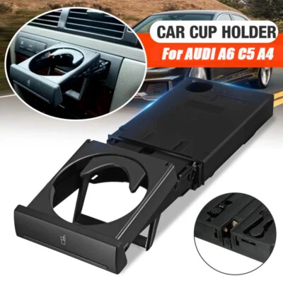 Подстаканник стойка эластичная складная эластичная для Audi A6 C5 A4 1998-2002 черная - Изображение 1 из 4