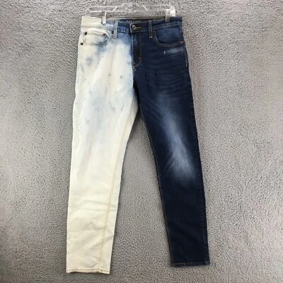 Denizen From Levis 286 Slim Taper Fit Jeans Mens 30x32 Blue Bleached Denim Zip - Image 1 of 4