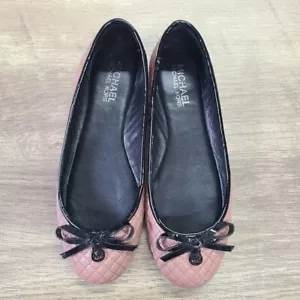 Michael Kors "Melody" dusty rose quilted ballet flats Size 5.5M - Picture 1 of 9