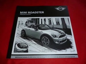 MINI Roadster R59 Cooper Cooper S SD John Cooper Works Preisliste Pricelist 2013 - Bild 1 von 1
