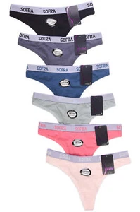 Lot of 6 Women Hot Sexy Cotton Thongs V-G-string Panties Lingerie Underwear S~XL - Picture 1 of 2