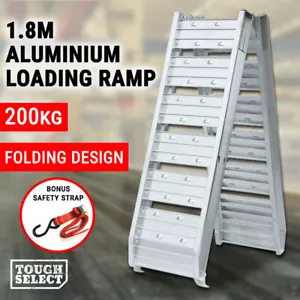 Loading Ramp Aluminium 1.8m Folding QUAD ATV Ramp Motorbike Motorcycle Trailer - Picture 1 of 7