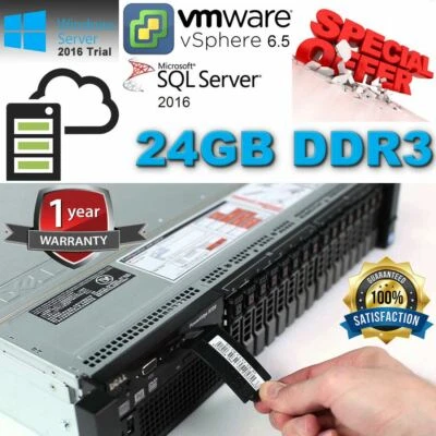 Dell PowerEdge R720 Xeon E5-2650 2.00GHz 24GB DDR3 H710 Mini 480GB SSD + 2.4TB - Image 1 of 4