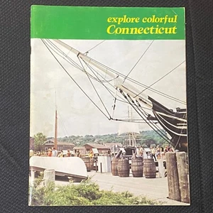 Explore Colorful Connecticut Book Department Of Commerce MAP New England 1974 - Picture 1 of 9