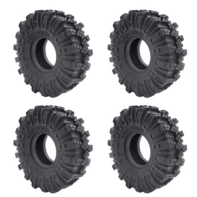 4PCS 1.0" Metal Wheel Rims Tires Upgrade for RC Axial 1/24 SCX24 Crawler Car - Image 1 of 4