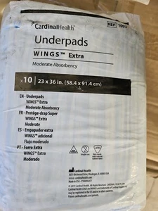 Cardinal Health Underpads Wings (TM) Extra 23” X 36” 10 ct - Imagen 1 de 2