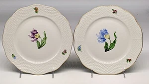 PAIR Herend Salad plates Floral 519 8" - Picture 1 of 6