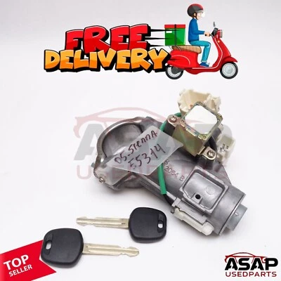 📍 IGNITION SWITCH LOCK CYLINDER + 2 NEW KEYS TOYOTA SIENNA 2004-2010 45020-08-1 - Image 1 of 4