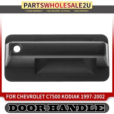 Manija de puerta exterior izquierda izquierda izquierda izquierda negra con cerradura para Chevy C3500HD GMC Foto 1 de 4