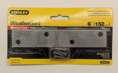 Paquete de 2 placas de reparación galvanizadas Stanley de 6 pulgadas placa de conexión WeatherGard sellada Foto 1 de 2
