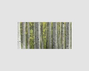 Original Birch Tree Acrylic Painting on Canvas- Nature Inspired Landscape Art - Picture 1 of 9