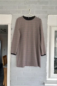 Ladies Zara Trafaluc Plaid Long Sleeved Dress EUR M UK 10 - Picture 1 of 5