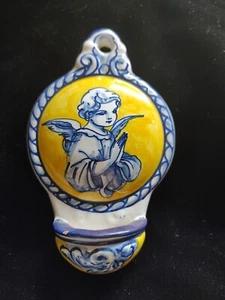 Robles Spanish Holy Water Font -Rare Vintage, Wall Hang, Hand-painted - Picture 1 of 24