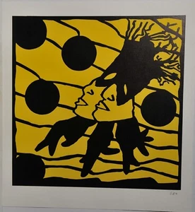 Werner Büttner  /Farblinolschnitt /Handsigniert/ 1990/Griffelkunst 259 C 4 - Bild 1 von 2