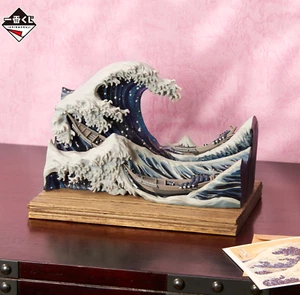 Katsushika Hokusai La Gran Ola Diorama Postal Soporte Ichiban Kuji Último - Imagen 1 de 8