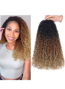 Vorverdrehtes Yanky Twist gehäkeltes Haar 12 Zoll 3 Ton flauschig Passion Twist gehäkelt - Bild 1 von 6