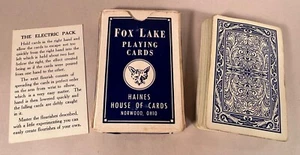 Fox Lake Haines House of Cards Trick Decks, Electric, Mental Photography Vintage - Picture 1 of 5