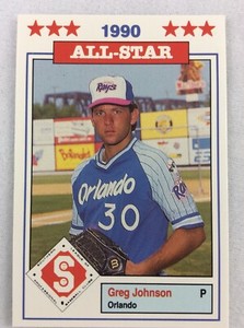 1990 Southern League All Stars Baseball Card #16-Greg Johnson, Orlando