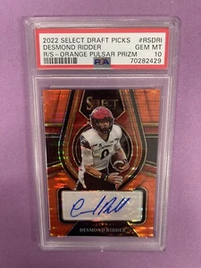 2022 Select DP Desmond Ridder RC Rookie Auto-ORANGR PULSAR /30 PSA 10 POP-3 CT1 - Picture 1 of 4