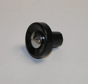 Vintage / Antik Röhrenradio Bakelit Regler schwarz mit Chrom Kugel Center - Bild 1 von 4