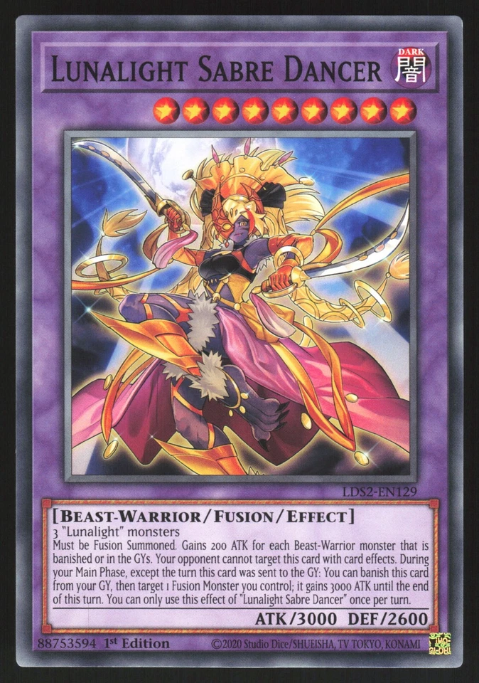 Lunalight Sabre Dancer - LDS2-EN129 - Common - 1st Edition Yugioh - image 1 of 1