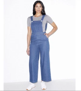 NEU AMERICAN APPAREL Jumpsuit blau Denim weites Bein Overall Gr. XL - Bild 1 von 15