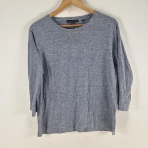 David lawrence womens t shirt size S navy blue 3/4 sleeve cotton blend 099729 - Picture 1 of 8