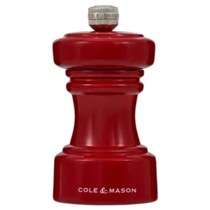 Cole & Mason Hoxton Red Gloss Kitchen Salt Mill Seasoning Grinder 104mm - Picture 1 of 6