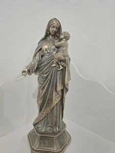 veronese design- Virgen Mary Holding Jesus Bronze Statue - Picture 1 of 5