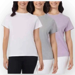 Neu mit Etikett 32 Grad cooles T-Shirt 3er-Pack weiß, grau meliert, flieder meliert S P213 - Bild 1 von 7