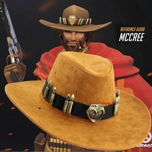 Overwatch Anime Cole Cassidy Cosplay Prop Cowboy Hat Cap Gift Headgear In Stock - Picture 1 of 17