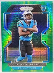 Chuba Hubbard 21' Prizm Green Yellow Hyper #/175 CAROLINA PANTHERS Rc Rookie - Picture 1 of 8